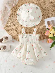 Enterizo de verano con estampado floral para niña