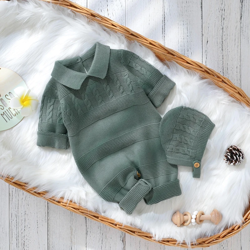 Pelele bebé algodón cuello tortuga manga larga otoño invierno - imagen 2