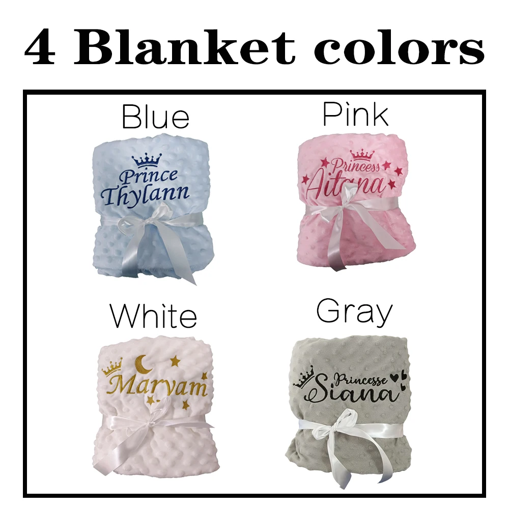Manta Minky personalizada con nombre para bebé – Perfecta para cuna y cochecito - imagen 4