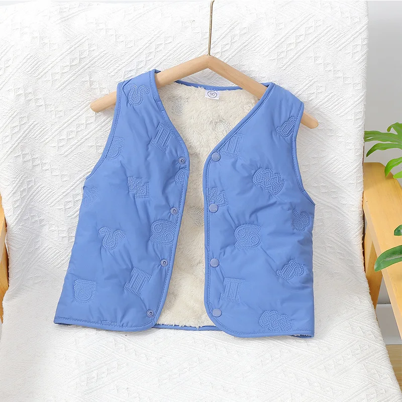 Chaleco de invierno cálido con forro polar de algodón para niños - imagen 3