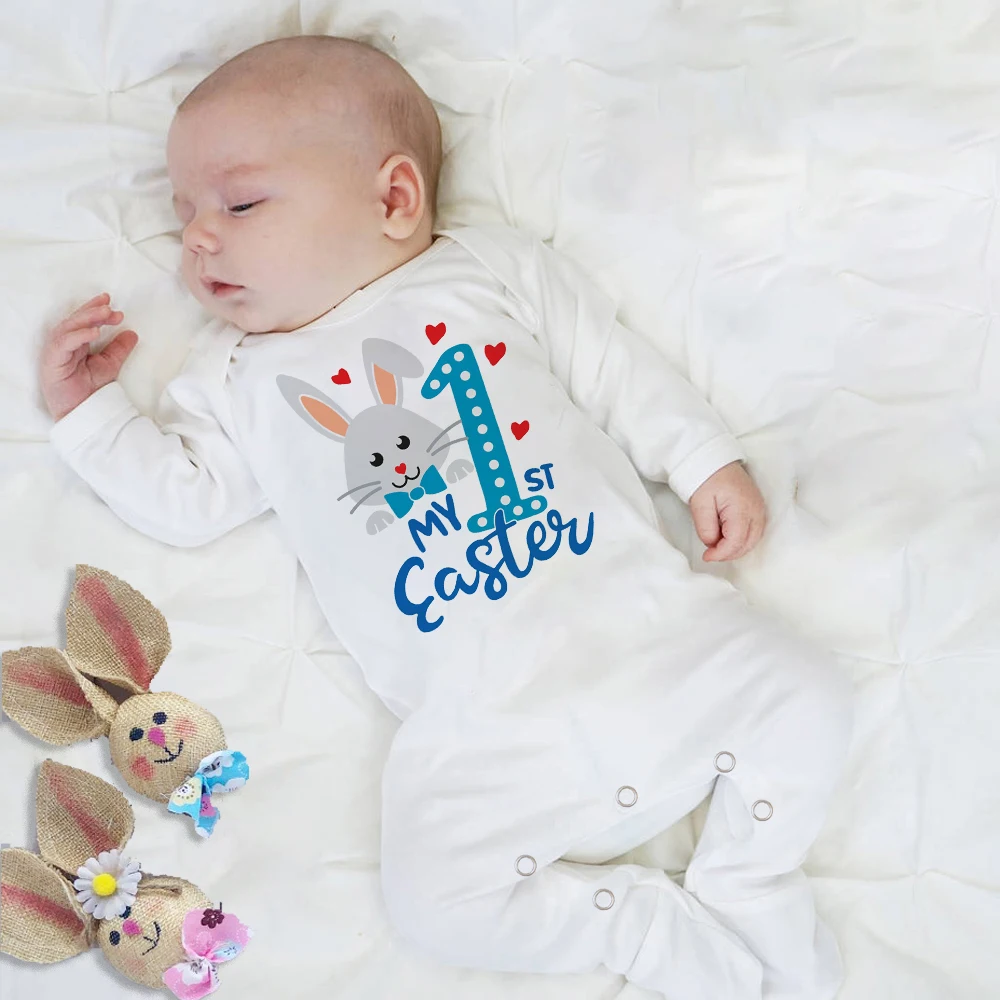 Traje de Pascua para bebé: pelele, pijama y body con conejito - imagen 5