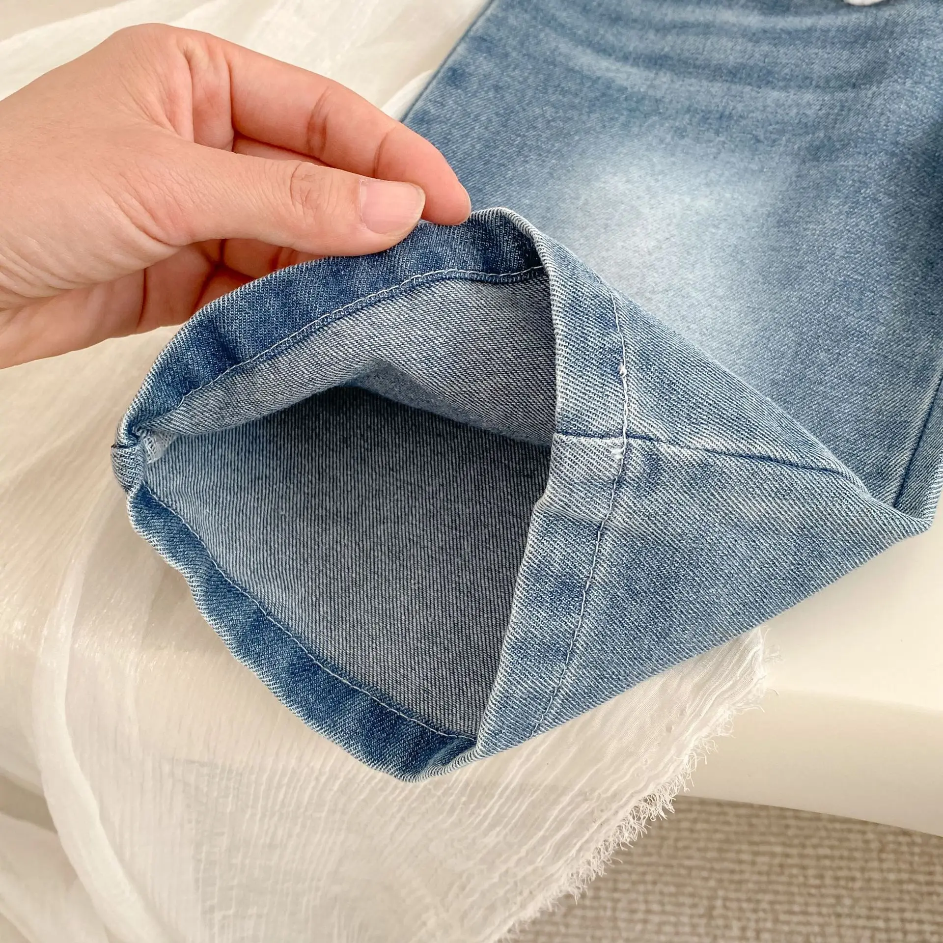 Pantalones vaqueros para niña – Holgados de algodón suave - imagen 2