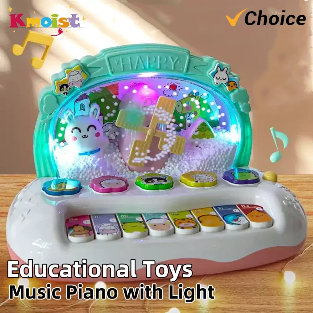 Rompecabezas bebé piano musical con luz LED copo de nieve - imagen 2