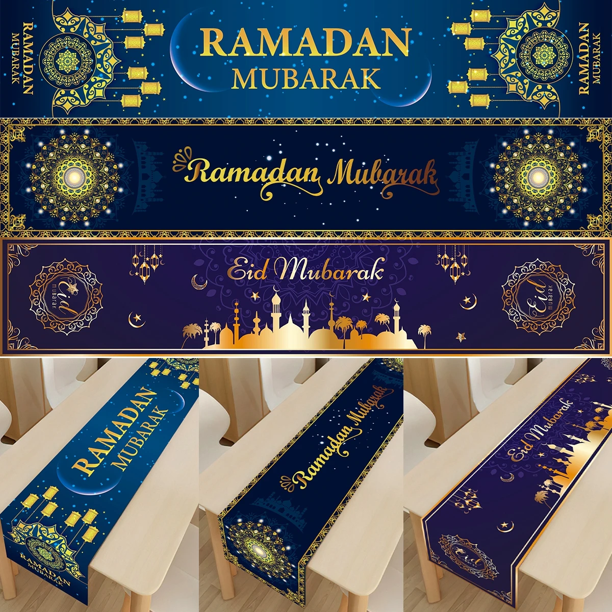 Mantel celebración Eid para mesa – Decoración Ramadán - imagen 3