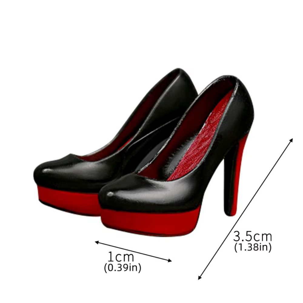 Zapatos de tacón alto a escala 1/6, estilo de tacón de aguja