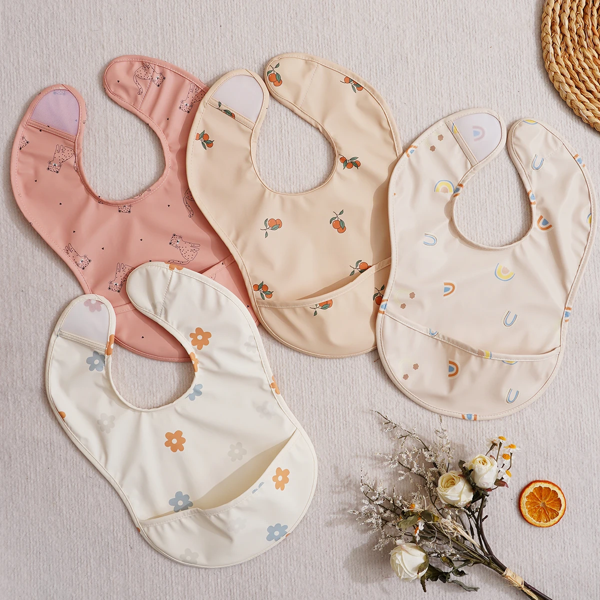 Elinfant Babero impermeable antiderrames para bebé, lavable a máquina - imagen 5
