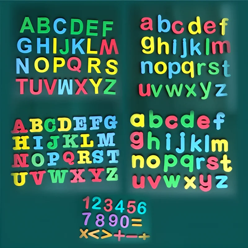 Pegatinas magnéticas para la nevera con letras y números educativos - imagen 3