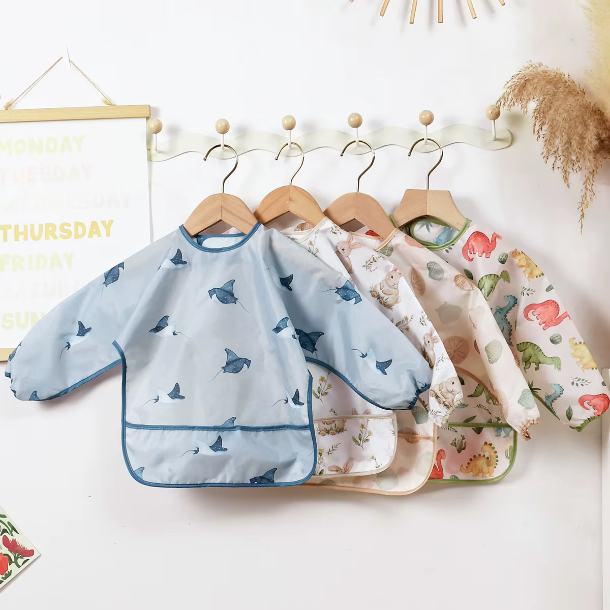 Elinfant Babero impermeable con paño de eructos lavable