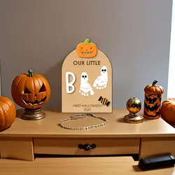 Kit huella de bebé con tinta para Halloween y mano