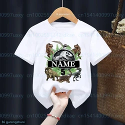 Camiseta de algodón estampada con dinosaurios para niño