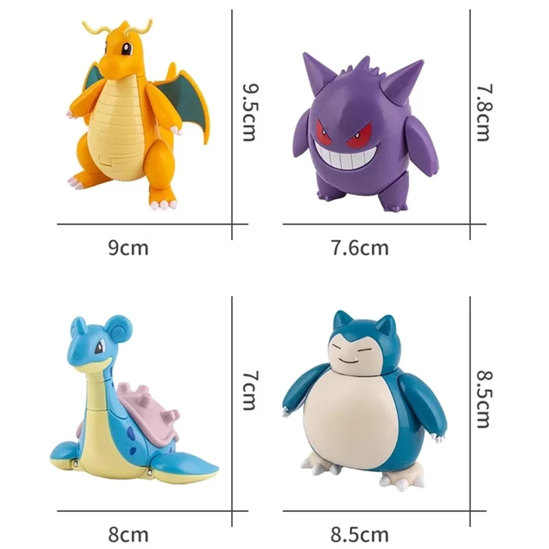 Figuras de Pokémon para niños: Pikachu, Charizard, Gengar y Snorlax - imagen 4