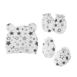 Conjunto gorro y guantes de algodón para bebé Recién Nacido