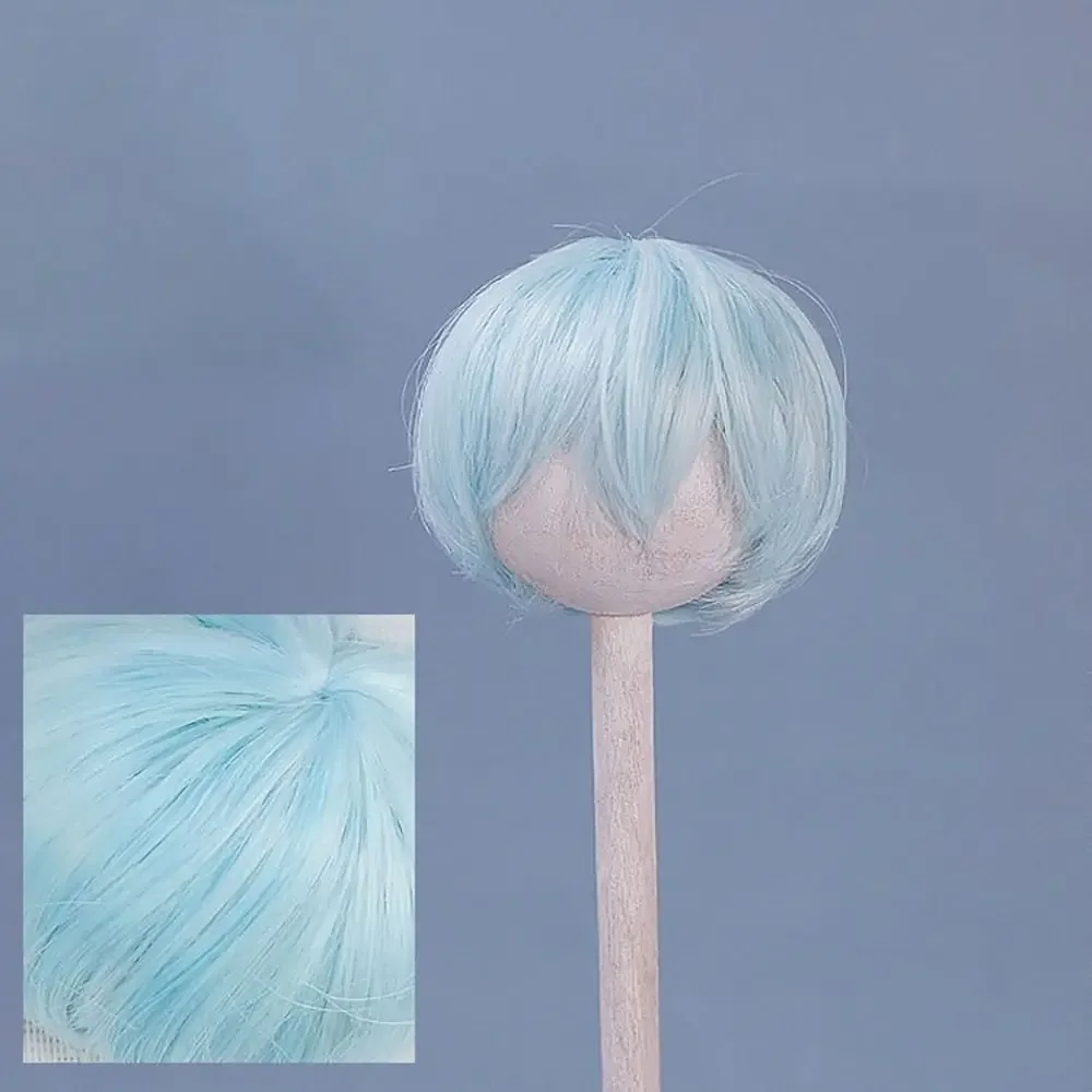 Peluca para muñeca BJD/SD multicolor pelo corto liso fibra resistente - imagen 3