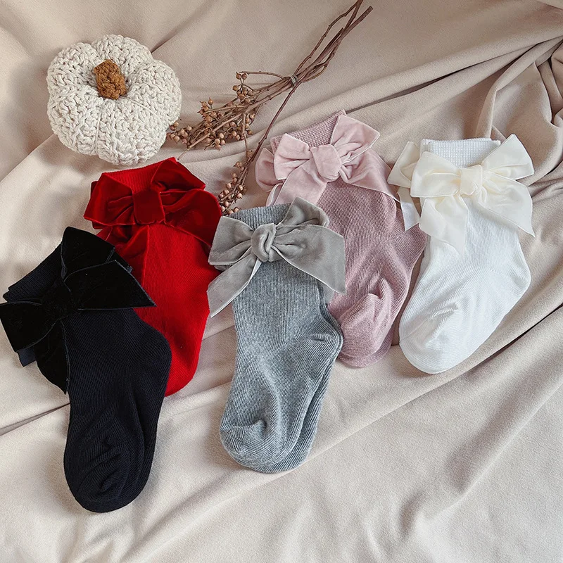 Calcetines de algodón con lazo para niña – Estilo festivo - imagen 2