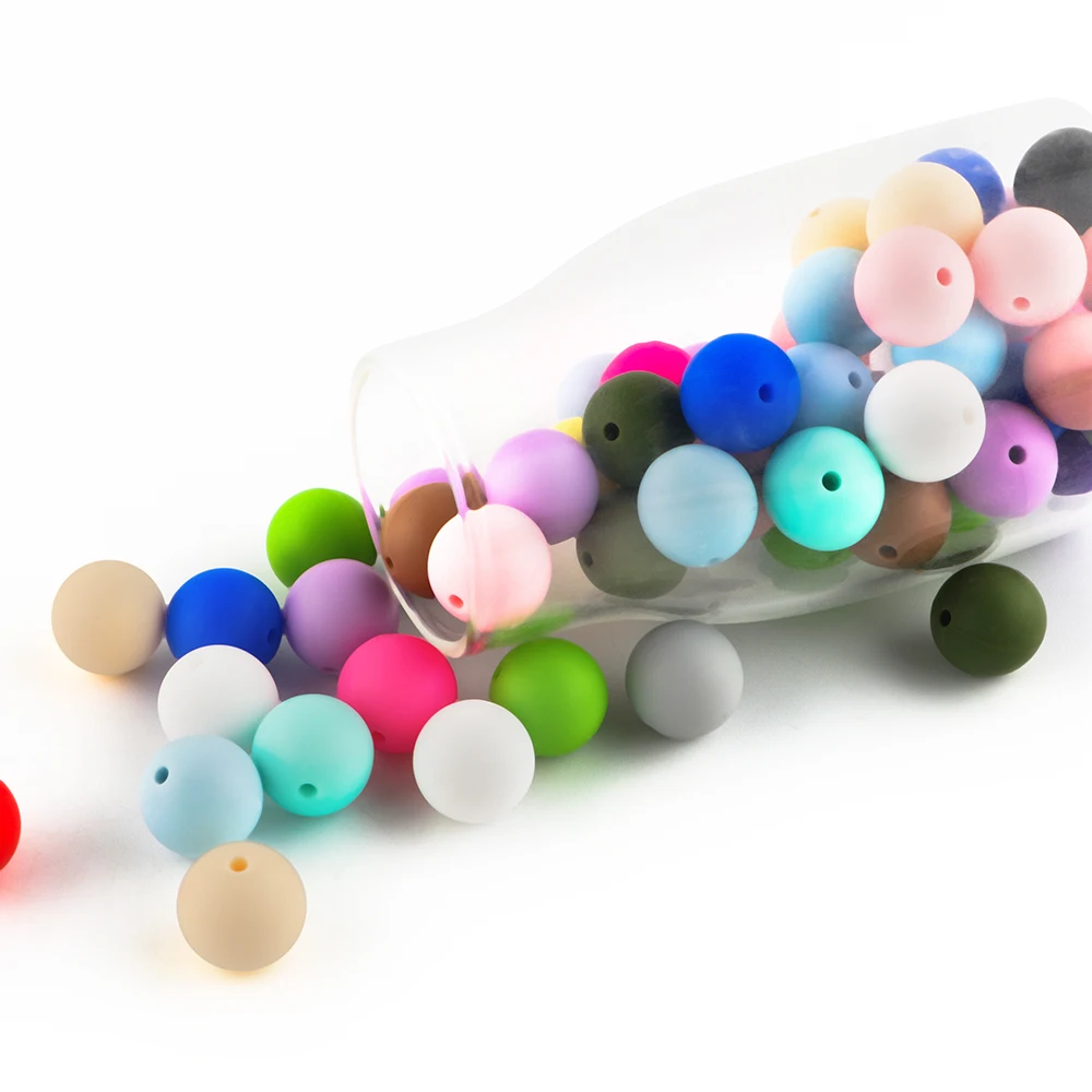 Cuentas redondas de silicona 12-15 mm para joyería casera - pulseras - imagen 3