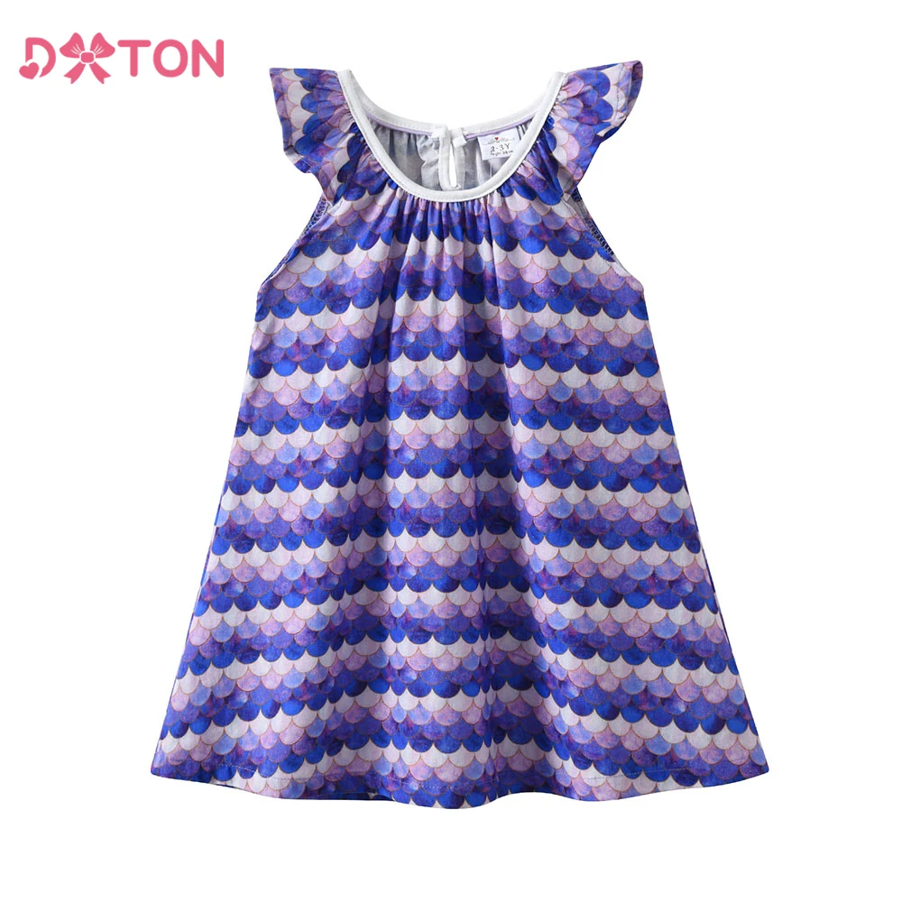 DXTON Vestido de verano sin mangas con volantes A-línea tipo sirena - imagen 5