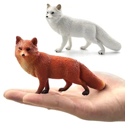 Figura de zorro rojo y blanco para decoración del hogar y jardín