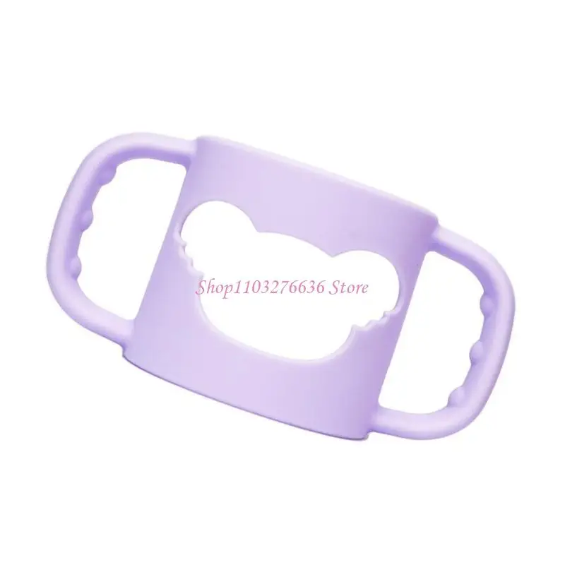 Soporte para biberón con funda de silicona antideslizante
