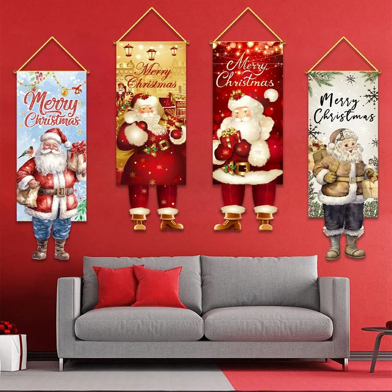 Detalle de banderines navideños