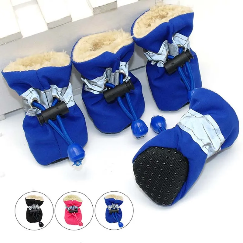 Botas impermeables para perros antideslizantes de goma cálidas invierno - imagen 2