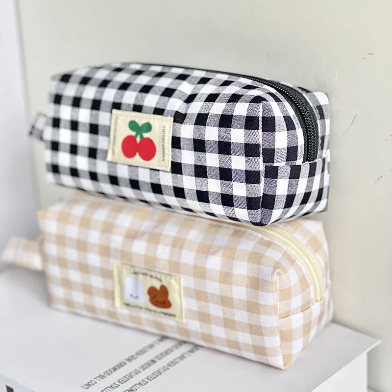 Estuche escolar con oso bordado – Gran capacidad para lpices