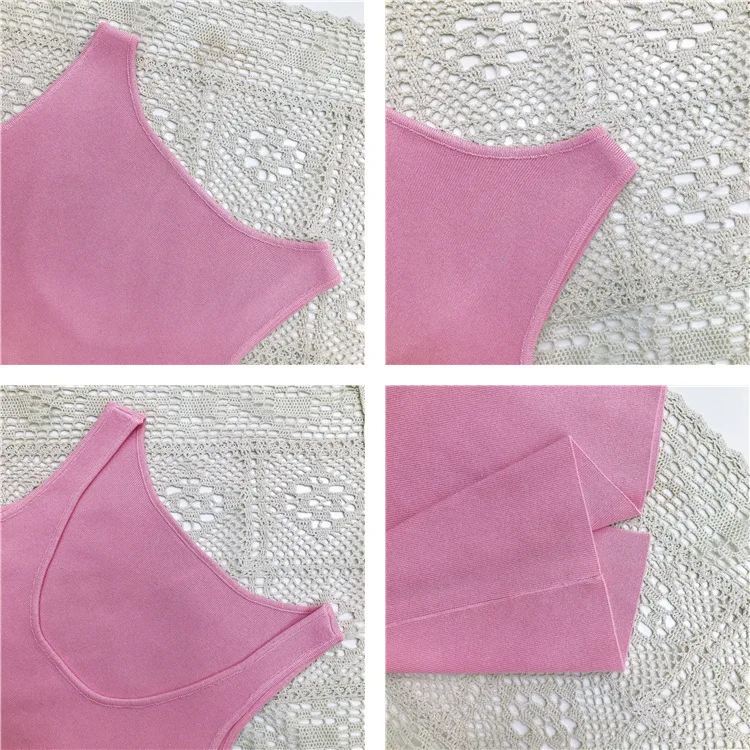 Vestido sin espalda estilo francés retro sin mangas con lazada - imagen 4