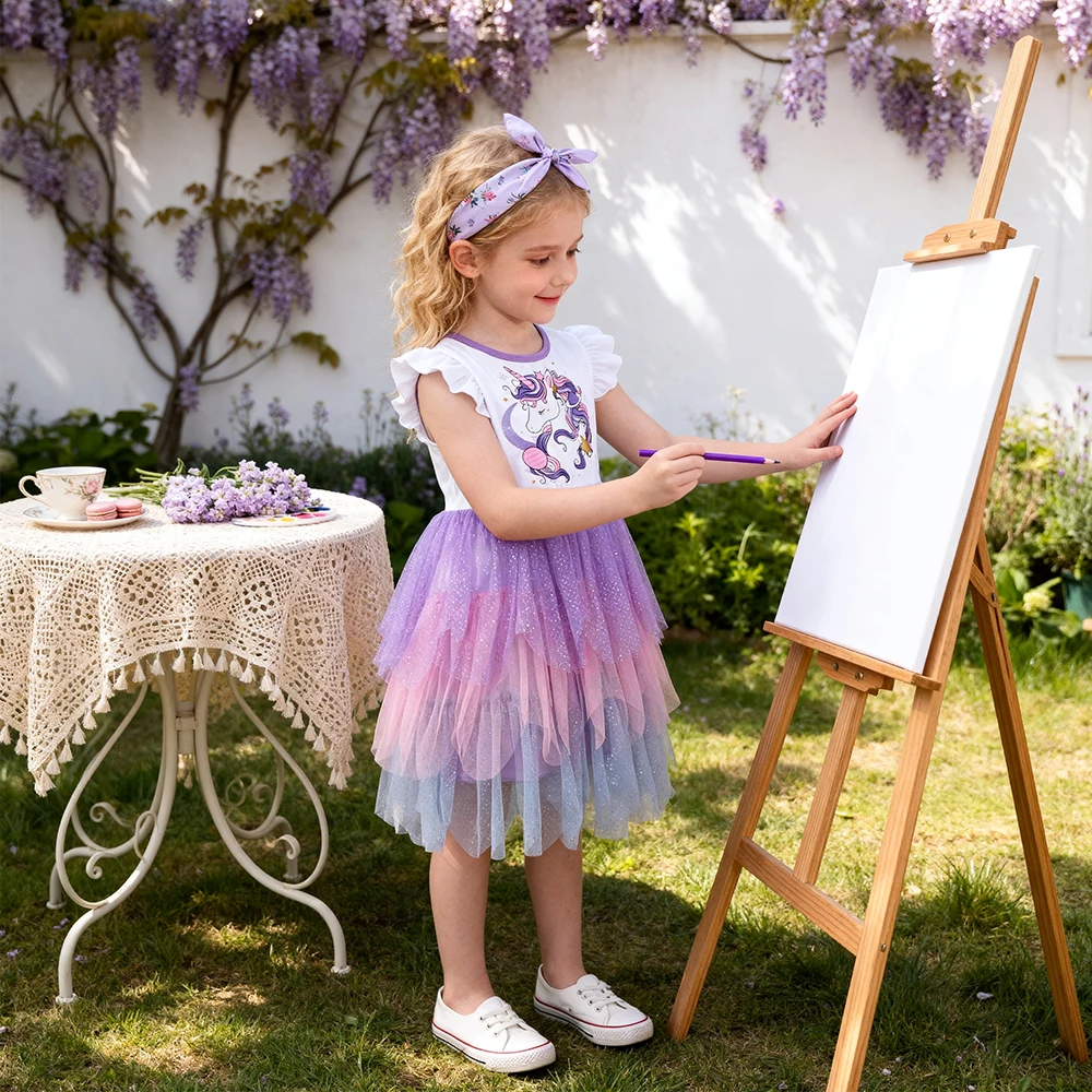 DXTON vestido princesa para fiesta de verano con malla