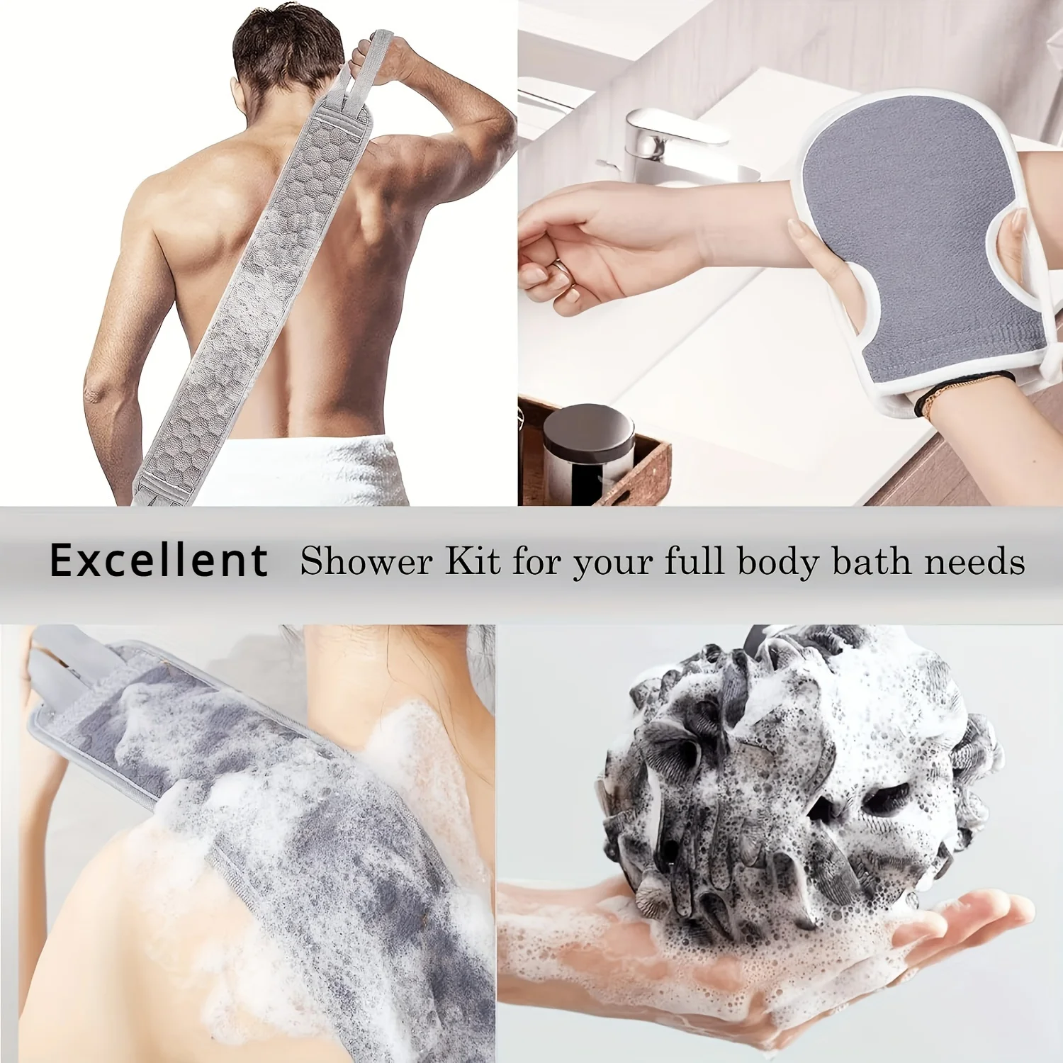 Esponja de baño infantil con guante exfoliante suave para niños - imagen 3