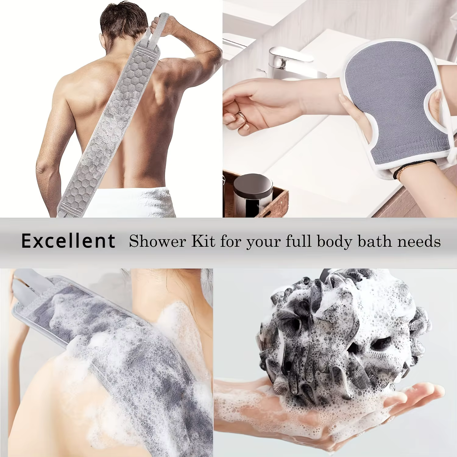 Esponja de baño infantil con guante exfoliante suave para niños - imagen 3