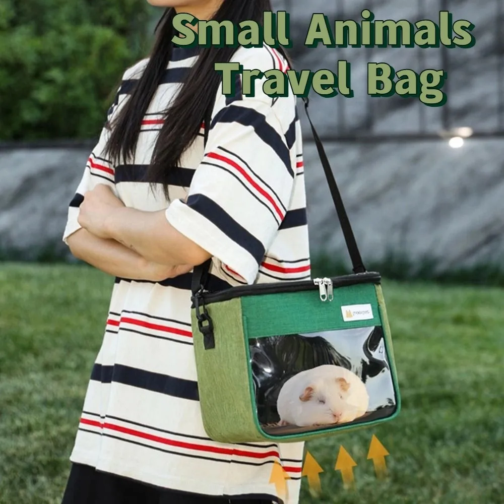 Bolsa de transporte transpirable tipo mensajero para hámsteres y aves