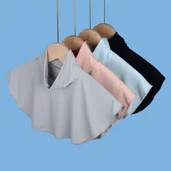 Pañuelo de protección UV para cuello, seda fina, verano