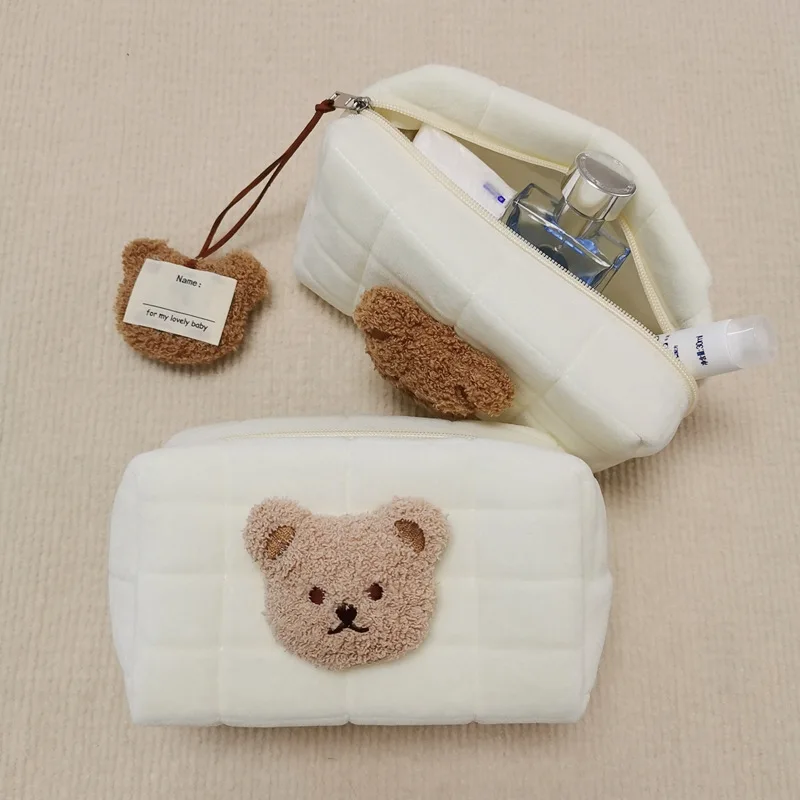Bolsa de aseo para bebé con oso – Organizador reversible