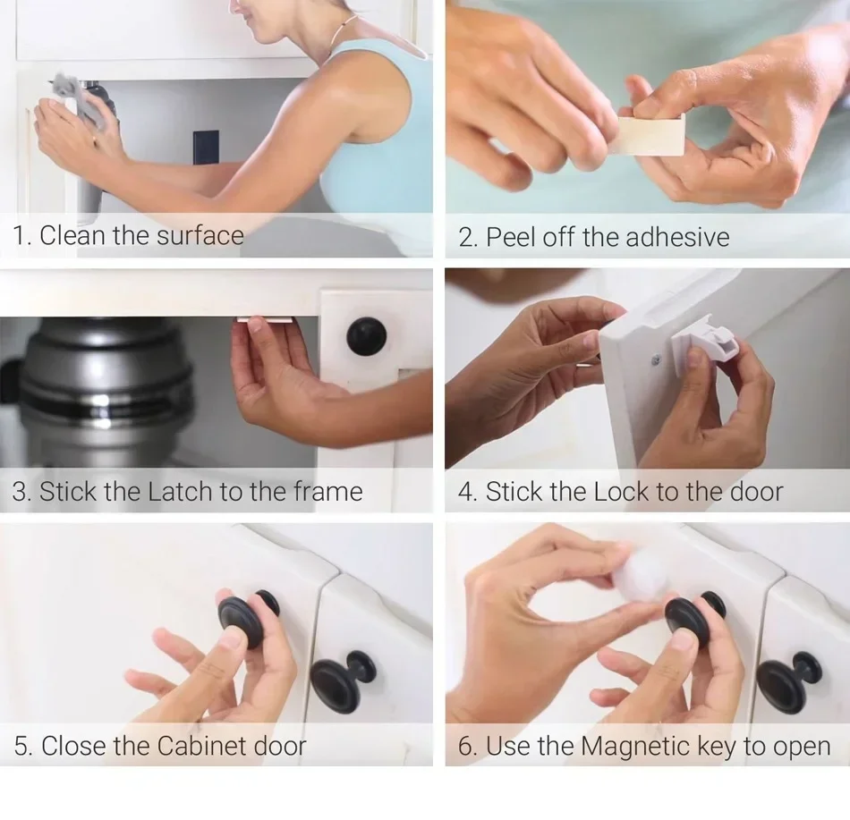Cerradura magnética de seguridad infantil para puertas y cajones - imagen 4