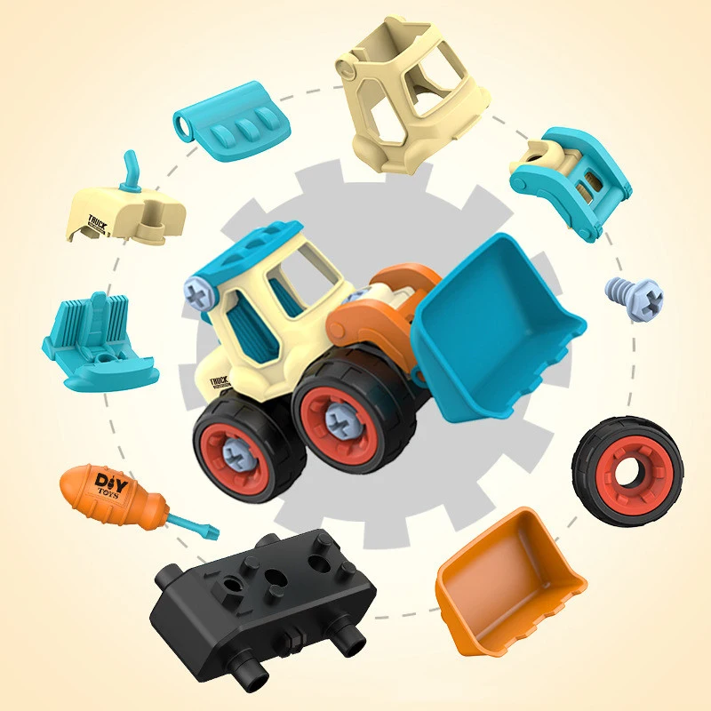 Camión de construcción desmontable con tornillos para niños - imagen 5