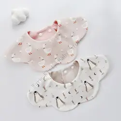 Babero reversible de algodón transpirable para bebé
