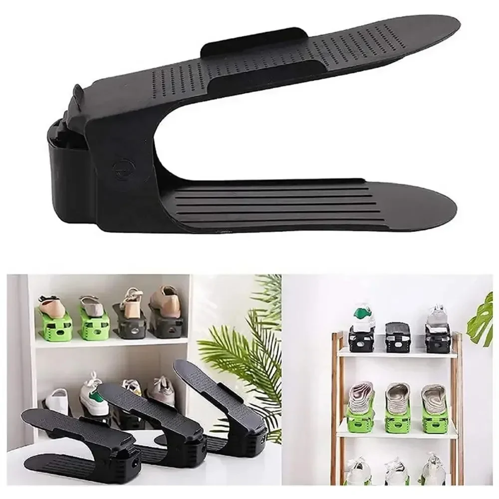 Organizador de zapatos ajustable con estante para armario - imagen 3
