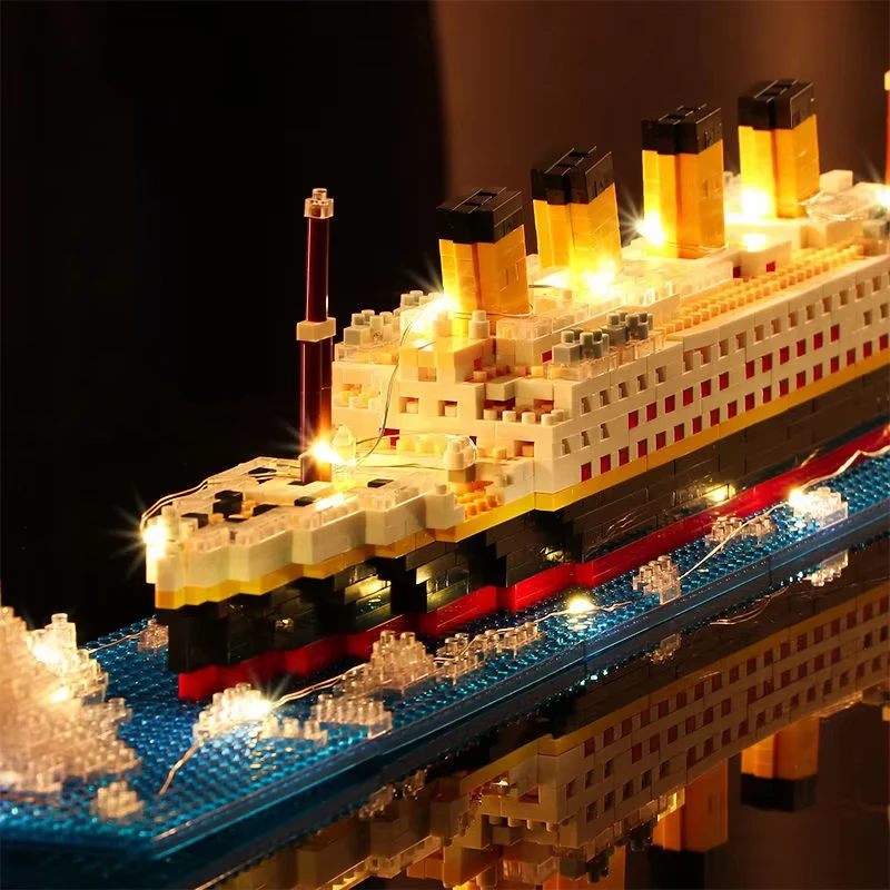 Titanic: set construcción mini barco lujo iceberg para niños - imagen 2