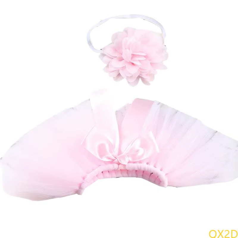 Vestido corto con diadema para sesión de fotografía bebé - imagen 5