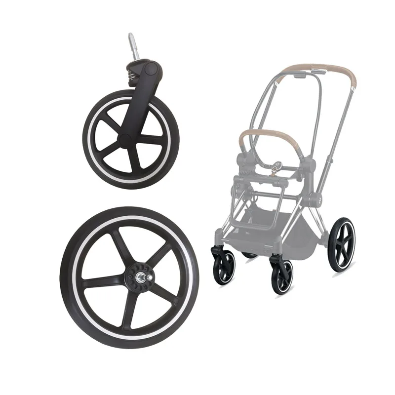 Vista frontal de la rueda de repuesto Cybex Priam