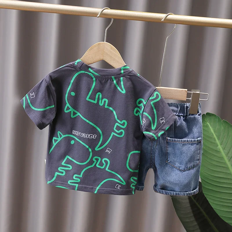 Conjunto veraniego para bebés y niños: camiseta de algodón con dibujos - imagen 4