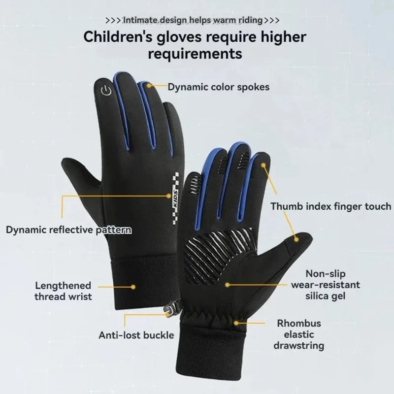 Guantes de esquí acolchados impermeables táctiles antideslizantes - imagen 2