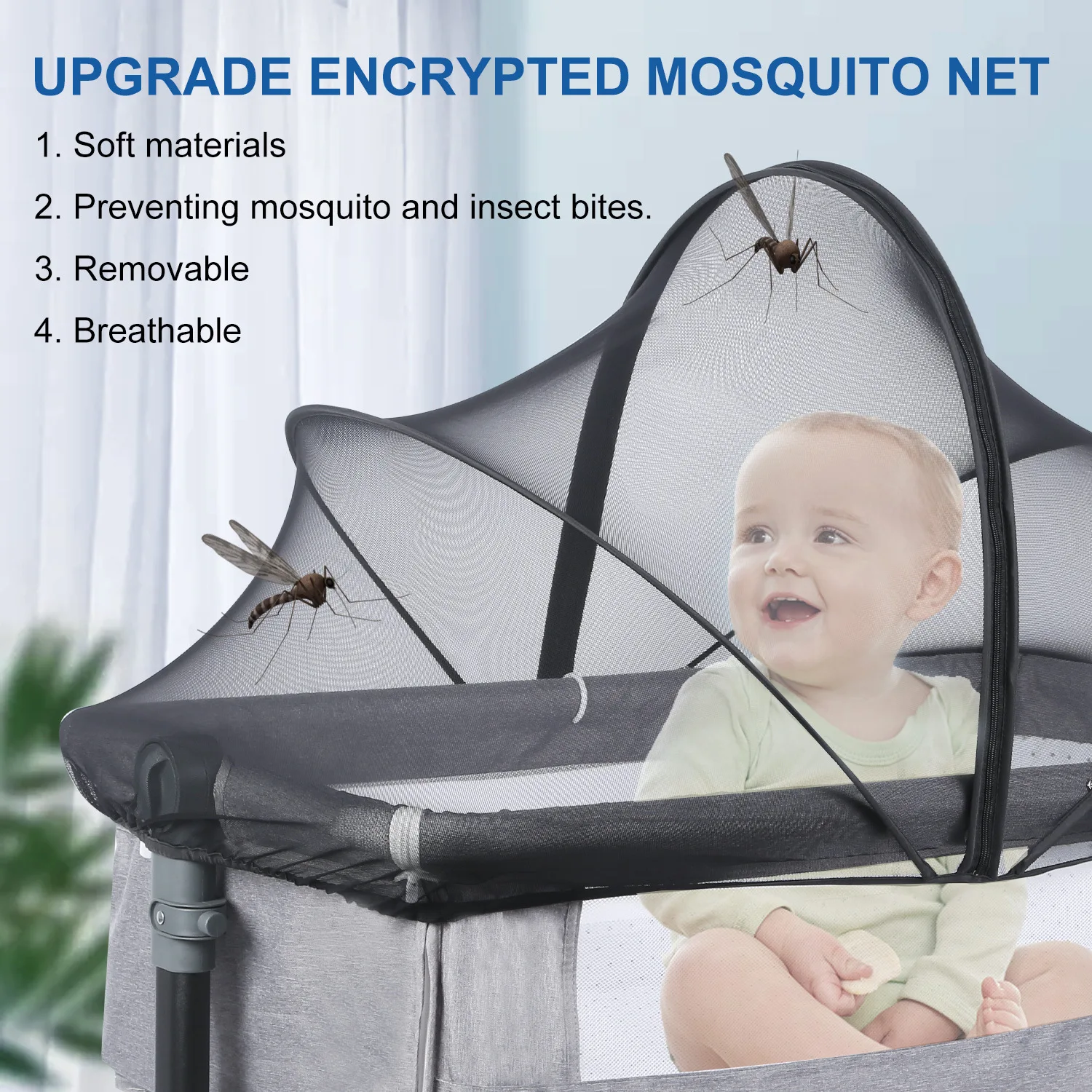 Mosquitera universal para cama de bebé – Ventilada 4 estaciones - imagen 5