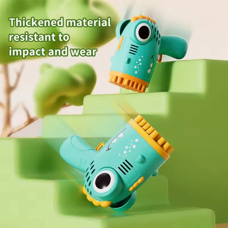 Pistola de burbujas eléctrica con dinosaurios para fiestas al aire libre - imagen 3