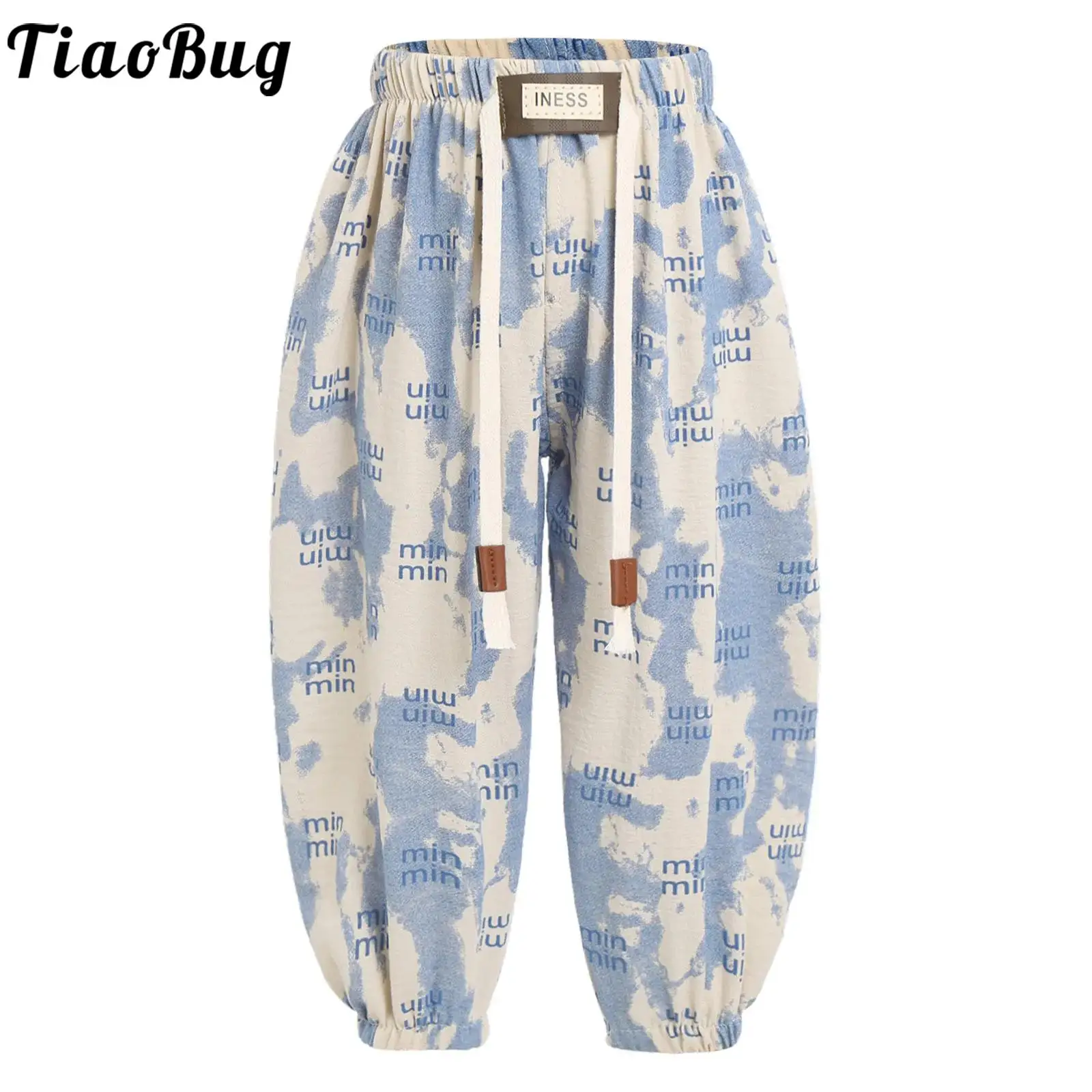 Pantalones jogger de verano para niñas con cintura elástica - imagen 5