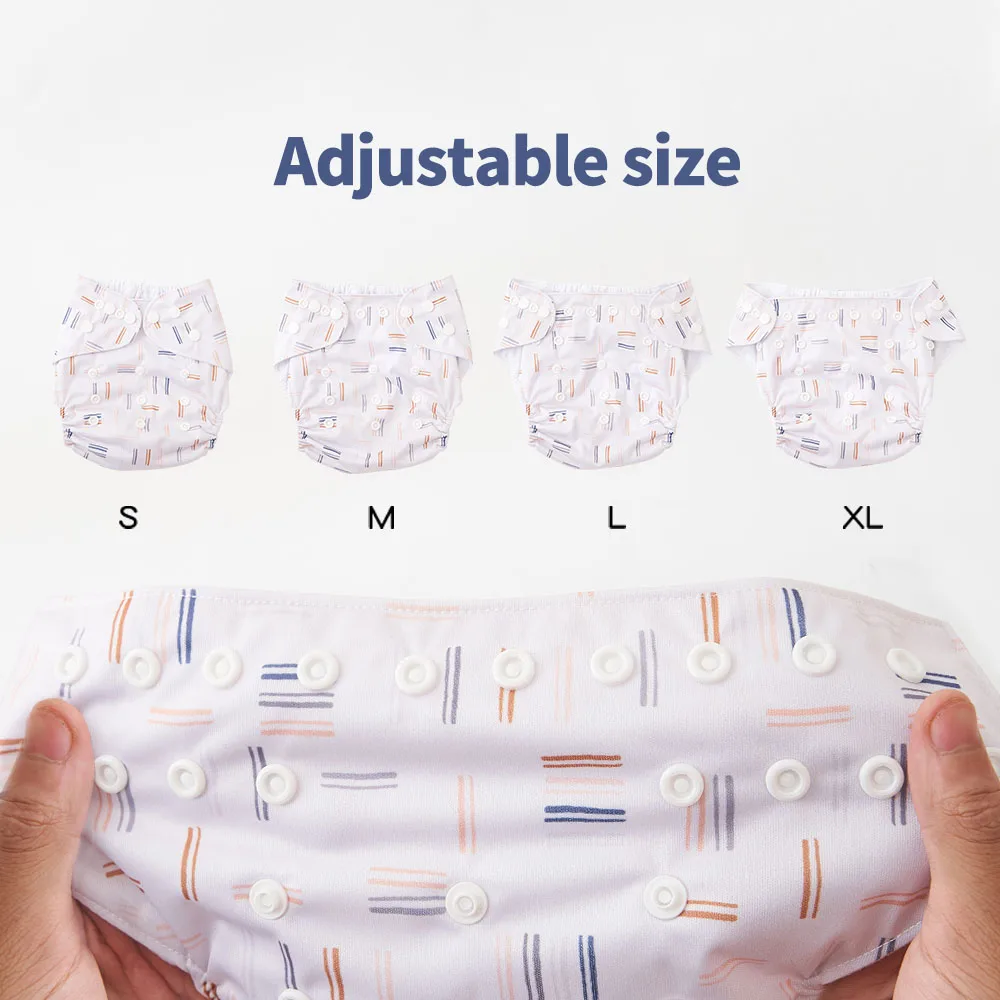 Pañales impermeables de tela reutilizables para bebé recién nacido - imagen 5