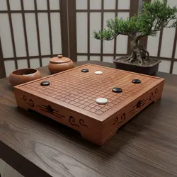 Juego de ajedrez y Go en madera maciza tradicional para adultos mesa