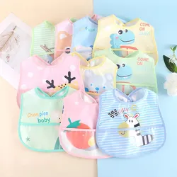 Baberos impermeables Adjulab animalitos de dibujos animados para bebés