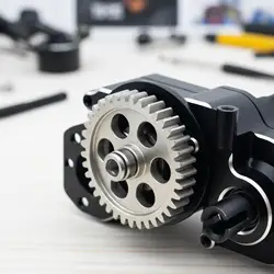 Caja de cambios trasera de metal para coche RC fácil montaje