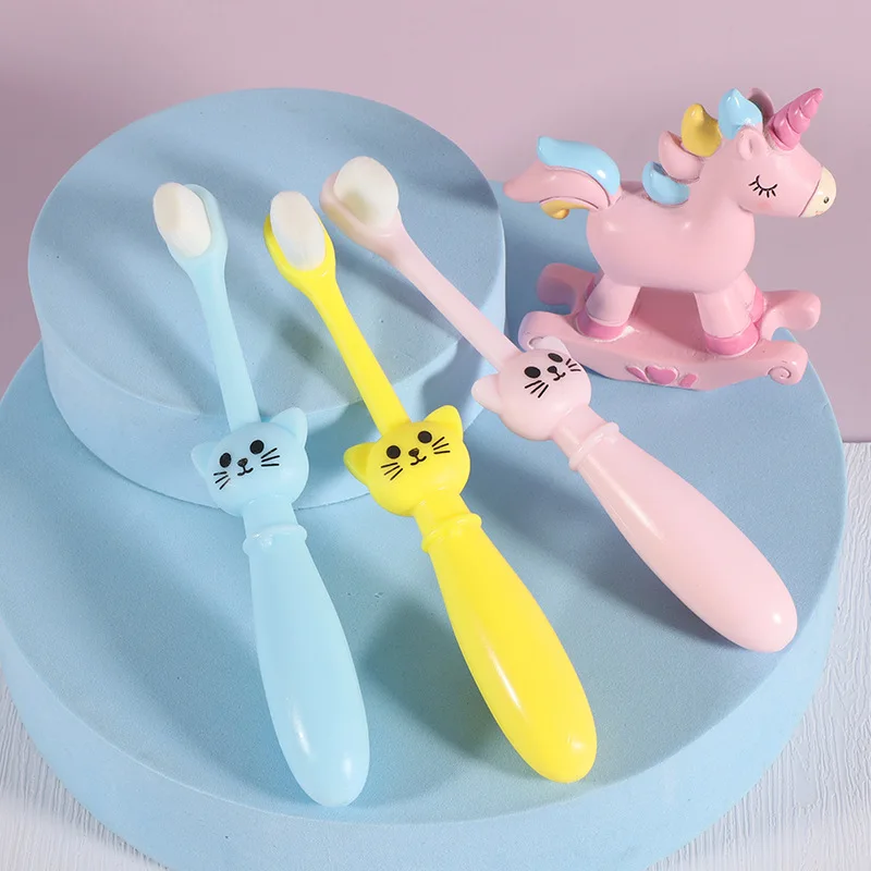 Cepillo de dientes infantil cerdas suaves para niños 1-6 años diseño gato - imagen 2