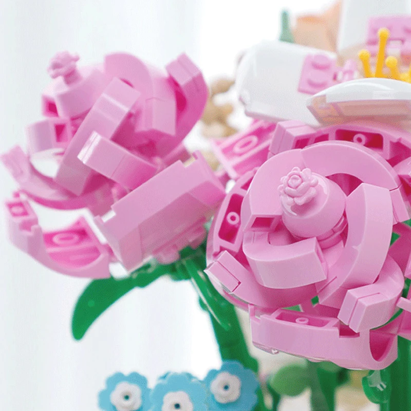 Bloques de construcción con girasoles y luz LED para niños - imagen 3